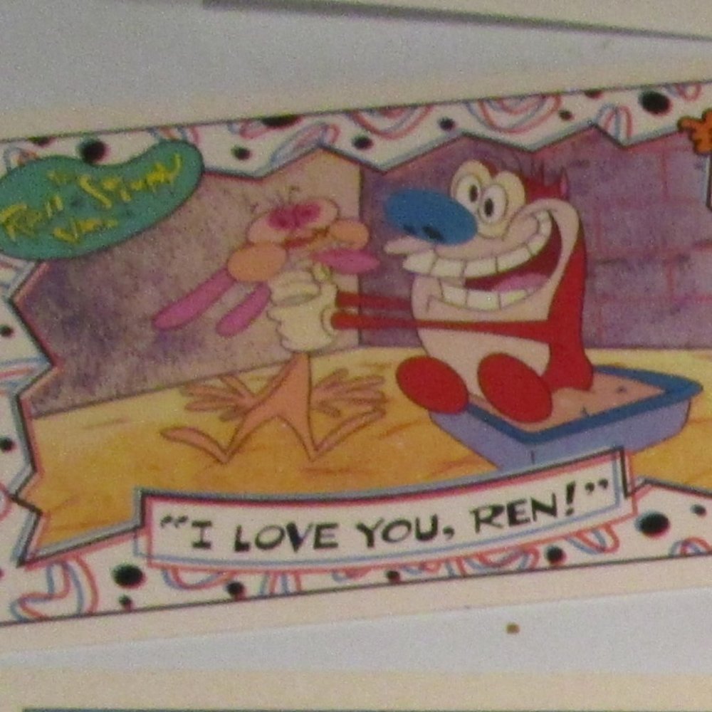 1993 Topps Nicktoons Ren & Stimpy I love you Ren #29 Card